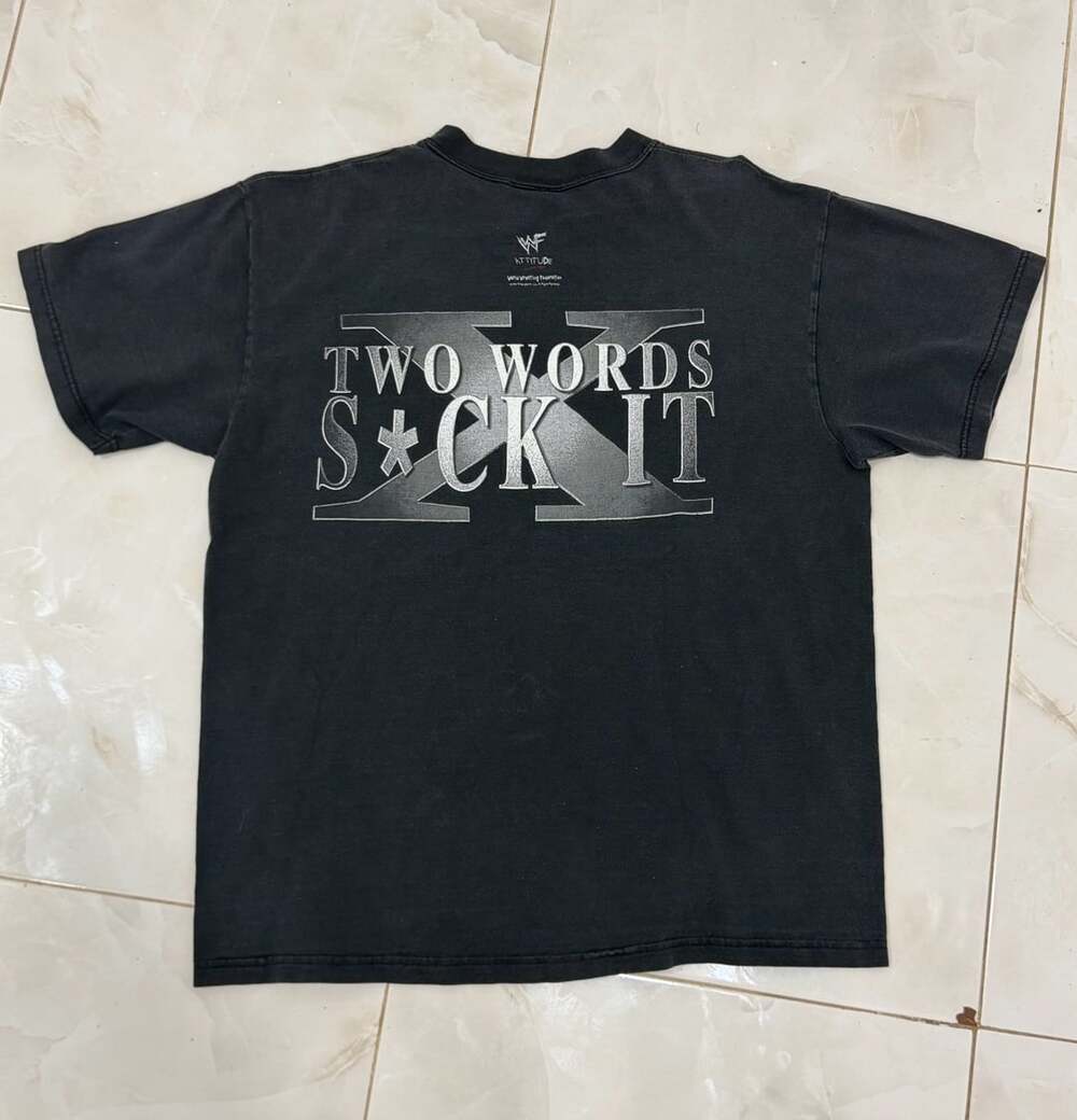 WWF D-Generation X Two Words T-Shirt Black Vintage 1998